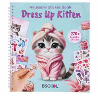 Opakowanie Książeczka z naklejkami wielokrotnego użytku Dress Up Kitten A002649
