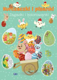 Kurczaczki i pisanki. Zagadki i kolorowanki - uszkodzone. Autor: Opracowanie zbiorowe. Dobreksiazki.pl Okładka książki Kurczaczki i pisanki. Zagadki i kolorowanki - uszkodzone