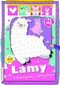 Lamy. Kolorujemy i naklejamy. Autor: Opracowanie zbiorowe. Dobreksiazki.pl Okładka książki Lamy. Kolorujemy i naklejamy