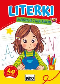 Literki. Kaligrafia z naklejkami. Autor: Opracowanie zbiorowe. Dobreksiazki.pl Okładka książki Literki. Kaligrafia z naklejkami