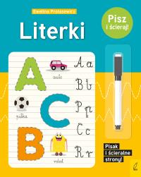 Literki. Pisz i ścieraj!. Autor: Protasewicz Ewelina. Dobreksiazki.pl Okładka książki Literki. Pisz i ścieraj!