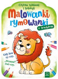 Malowanki rymowanki z lewkiem. Czytam sylabami i koloruję. Autor: Bator Agnieszka. Dobreksiazki.pl Okładka książki Malowanki rymowanki z lewkiem. Czytam sylabami i koloruję