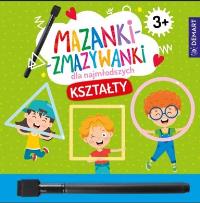 Mazanki-zmazywanki dla najmłodszych 3+ Kształty. Autor: Anna Borchard. Dobreksiazki.pl Okładka książki Mazanki-zmazywanki dla najmłodszych 3+ Kształty