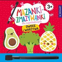 Mazanki-zmazywanki dla najmłodszych 3+ Owoce i warzywa. Autor: Anna Borchard. Dobreksiazki.pl Okładka książki Mazanki-zmazywanki dla najmłodszych 3+ Owoce i warzywa