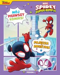 Mój pierwszy komiks. Pajęcza drużyna. Poziom 1. Autor: Steve Behling. Dobreksiazki.pl Okładka książki Mój pierwszy komiks. Pajęcza drużyna. Poziom 1