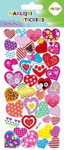 Opakowanie Naklejki 3D Puffy Color Hearts 9,5x22cmHAPPY COLOR
