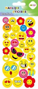 Opakowanie Naklejki 3D Puffy Emoticon 9,5x22cm HAPPY COLOR