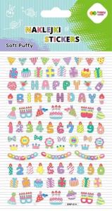 Opakowanie Naklejki 3D Soft Puffy Birthday110x205 HAPPY COLOR