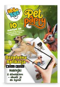 Opakowanie Naklejki dla dzieci AR, Pet Party, HoloToyz