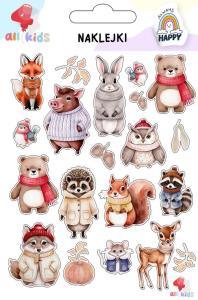 Naklejki dla dzieci Zwierzęta zimowe. Wydawca: All4Kids. Dobreksiazki.pl Opakowanie Naklejki dla dzieci Zwierzęta zimowe