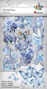 Naklejki foliowe 4 plansze motyle, kwiaty. Wydawca: Titanum. Dobreksiazki.pl Opakowanie Naklejki foliowe 4 plansze motyle, kwiaty
