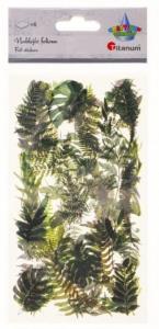 Naklejki foliowe 6 plansz liście. Wydawca: Titanum. Dobreksiazki.pl Opakowanie Naklejki foliowe 6 plansz liście