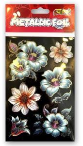 Opakowanie Naklejki foliowe Metalic Double Flowers PENMATE