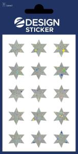 Opakowanie Naklejki foliowe - srebrne gwiazdki
