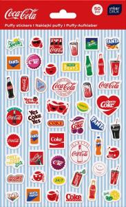 Opakowanie Naklejki puffy Coca Cola 50szt
