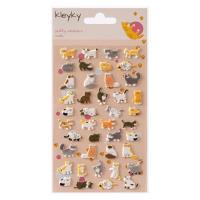 Opakowanie Naklejki wypukłe Koty