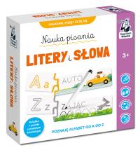 Nauka pisania. Litery i słowa. Książka + puzzle do pisania. Autor: Opracowanie zbiorowe. Dobreksiazki.pl Okładka książki Nauka pisania. Litery i słowa. Książka + puzzle do pisania