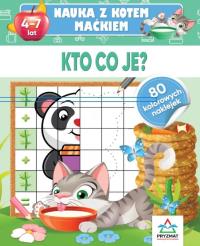 Nauka z kotem Maćkiem. Kto co je. Autor: Hristo Dimitrov. Dobreksiazki.pl Okładka książki Nauka z kotem Maćkiem. Kto co je
