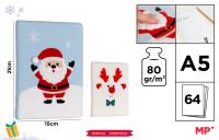 Notatnik A5/64K gładki świąteczny MIX. Wydawca: MP Main Paper. Dobreksiazki.pl Opakowanie Notatnik A5/64K gładki świąteczny MIX