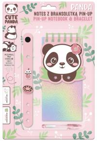 Notes z bransoletką pin-up panda. Wydawca: Derform. Dobreksiazki.pl Opakowanie Notes z bransoletką pin-up panda