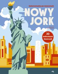 Nowy Jork. Kolorowanka po numerach. Autor: illustratrice Zoe. Dobreksiazki.pl Okładka książki Nowy Jork. Kolorowanka po numerach