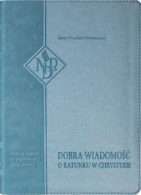 Okładka książki Nowy Testament NPD, jasnoniebieska z paginatorami