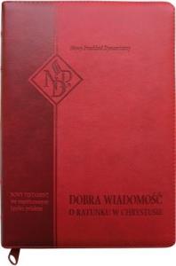Nowy Testament NPD suwak paginatory czerwony. Autor:   Praca zbiorowa. Dobreksiazki.pl Okładka książki Nowy Testament NPD suwak paginatory czerwony
