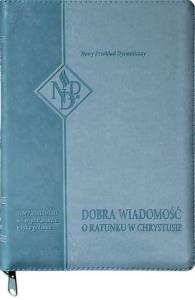 Nowy Testament NPD suwak paginatory jasnoniebieski. Autor:   Praca zbiorowa. Dobreksiazki.pl Okładka książki Nowy Testament NPD suwak paginatory jasnoniebieski