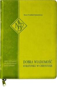 Nowy Testament NPD suwak paginatory jasnozielony. Autor:   Praca zbiorowa. Dobreksiazki.pl Okładka książki Nowy Testament NPD suwak paginatory jasnozielony
