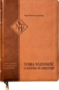 Nowy Testament NPD suwak paginatory karmelowy. Autor:   Praca zbiorowa. Dobreksiazki.pl Okładka książki Nowy Testament NPD suwak paginatory karmelowy