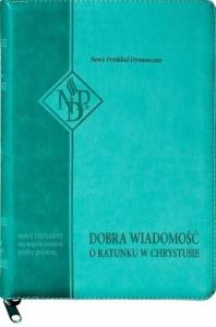 Nowy Testament NPD suwak paginatory miętowy. Autor:   Praca zbiorowa. Dobreksiazki.pl Okładka książki Nowy Testament NPD suwak paginatory miętowy