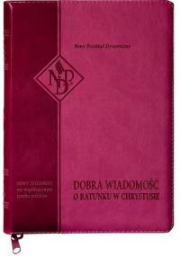 Nowy Testament NPD suwak paginatory różowy. Autor:   Praca zbiorowa. Dobreksiazki.pl Okładka książki Nowy Testament NPD suwak paginatory różowy