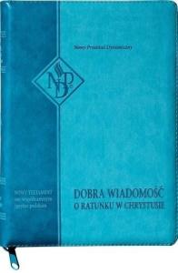 Nowy Testament NPD suwak paginatory turkusowy. Autor:   Praca zbiorowa. Dobreksiazki.pl Okładka książki Nowy Testament NPD suwak paginatory turkusowy