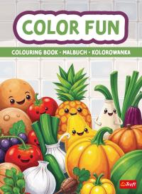 Owoce i warzywa. Kolorowanka. Malbuch. Colouring book. Autor: Opracowanie zbiorowe. Dobreksiazki.pl Okładka książki Owoce i warzywa. Kolorowanka. Malbuch. Colouring book