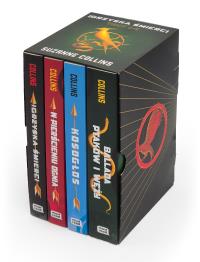 Pakiet: Igrzyska śmierci. Tom 1-4. Autor: Suzanne Collins. Dobreksiazki.pl Okładka książki Pakiet: Igrzyska śmierci. Tom 1-4