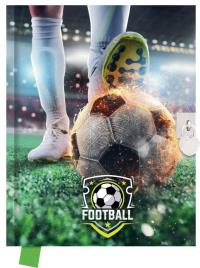Pamiętnik z kłódką 80 kartek Football. Wydawca: GDD. Dobreksiazki.pl Opakowanie Pamiętnik z kłódką 80 kartek Football