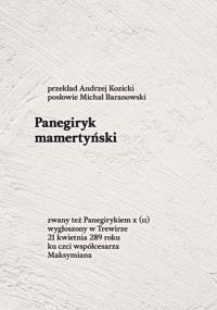 Okładka książki Panegiryk mamertyński