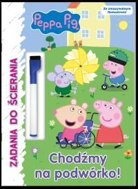 Peppa Pig. Zadania do ścierania. Chodźmy na podwórko!. Autor: null null. Dobreksiazki.pl Okładka książki Peppa Pig. Zadania do ścierania. Chodźmy na podwórko!