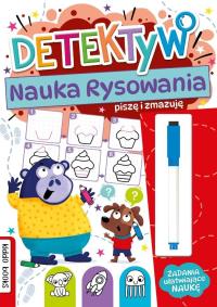 Okładka książki Piszę i zmazuję detektyw nauka rysowania