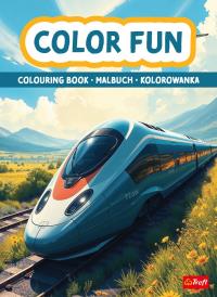 Pociągi i samoloty. Kolorowanka. Malbuch. Colouring book. Autor: Opracowanie zbiorowe. Dobreksiazki.pl Okładka książki Pociągi i samoloty. Kolorowanka. Malbuch. Colouring book