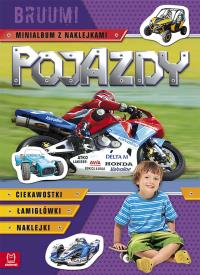 Pojazdy. Bruum! Minialbum z naklejkami. Autor: Opracowanie zbiorowe. Dobreksiazki.pl Okładka książki Pojazdy. Bruum! Minialbum z naklejkami