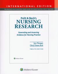Polit & Beck's Nursing Research. Autor: Flanagan Jane, Beck Cheryl Tatano. Dobreksiazki.pl Okładka książki Polit & Beck's Nursing Research