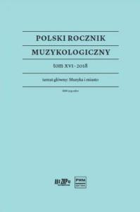 Okładka książki Polski Rocznik Muzykologiczny T.16 2018