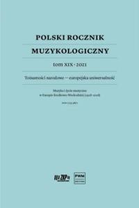 Okładka książki Polski Rocznik Muzykologiczny T.19 2021