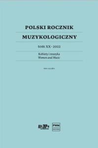 Okładka książki Polski Rocznik Muzykologiczny T.20 2022