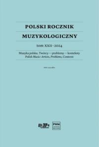 Okładka książki Polski Rocznik Muzykologiczny T.22 2024