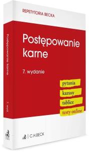 Okładka książki Postępowanie karne. Pytania. Kazusy. Tablice...