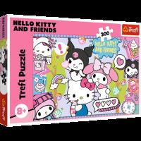 Puzzle 300 Szalone Trio Hello Kitty 23039. Wydawca: Trefl PAP. Dobreksiazki.pl Opakowanie Puzzle 300 Szalone Trio Hello Kitty 23039