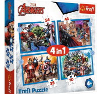 Opakowanie Puzzle 4w1 Odważni Avengersi 34386