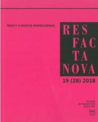 Okładka książki Res Facta Nova 19(28) 2018